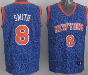 New York Knicks 8 JR Smith Blue Leopard Grain NBA Jersey Cheap
