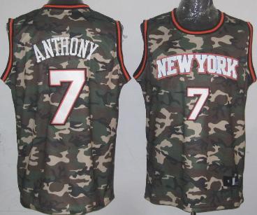 New York Knicks 7 Carmelo Anthony Camo Revolution 30 Swingman NBA Jerseys Cheap
