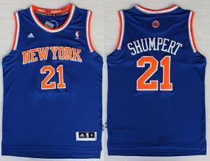 New York Knicks 21 Iman Shumpert Blue Revolution 30 Swingman NBA Jersey