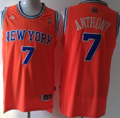 New York Knicks 7 Carmelo Anthony Orange Revolution 30 Swingman NBA Jerseys