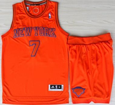 New York Knicks 7 Carmelo Anthony Orange Revolution 30 Swingman NBA Jerseys Shorts Suits Christmas Style Cheap