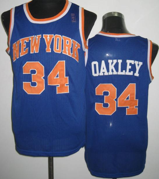 New York Knicks 34 Charles Oakley Blue Revolution 30 NBA Jerseys Cheap