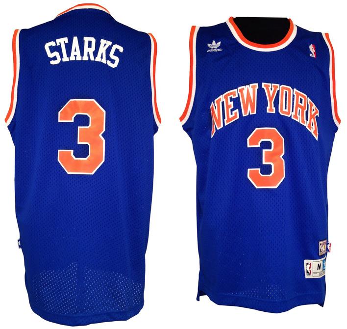 New York Knicks 3 John Starks Blue Soul Swingman NBA Jersey