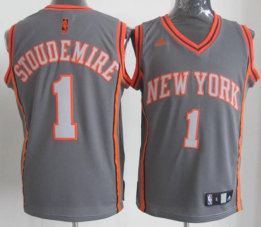 New York Knicks 1 Amar'e Stoudemire Grey Revolution 30 Swingman NBA Jerseys Cheap