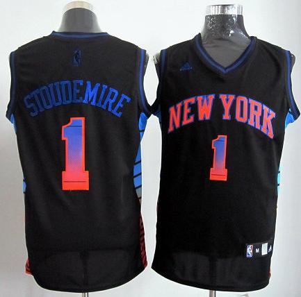 New York Knicks 1 Amar'e Stoudemire Black Vibe Fashion Revolution 30 Swingman Jersey Cheap