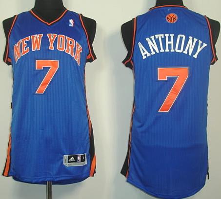 Revolution 30 New York Knicks 7 Carmelo Anthony Blue NBA Jerseys Cheap