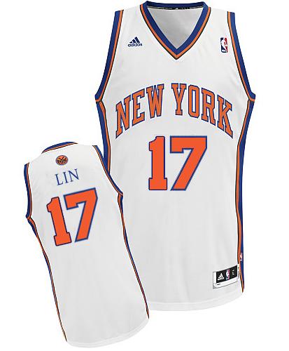 New York Knicks 17 Jeremy Lin White Jersey New York Knicks 17 Jeremy Lin White Jersey