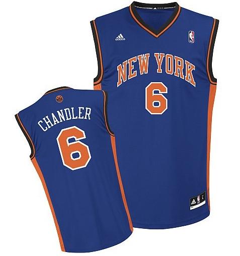 New York Knicks 6 Tyson Chandler Blue Swingman Jersey Cheap