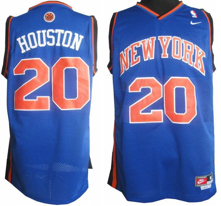 New York Knicks 20 Allan Houston Soul Blue Swingman Jersey Cheap