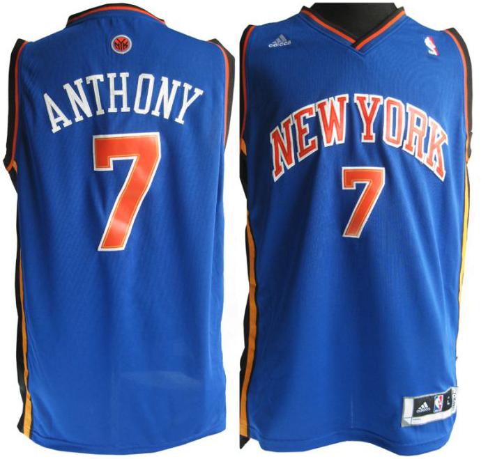 Revolution 30 New York Knicks 7 Anthony Blue Swingman Jersey