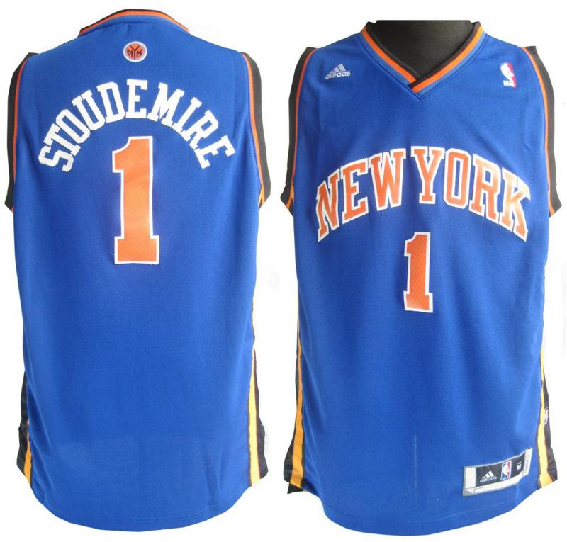 Revolution 30 New York Knicks 1 Stoudemire Blue Swingman Jersey