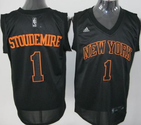 New York Knicks 1 Amar'e Stoudemire Black Jersey Cheap
