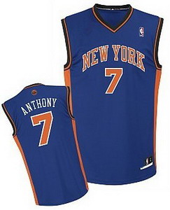 New York Knicks 7 Carmelo Anthony Blue Basketball Jerseys Cheap