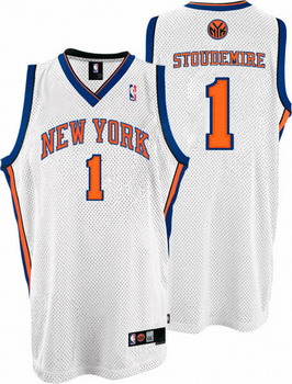 New York Knicks 1 Amare Stoudemire White Swingman Jerseys