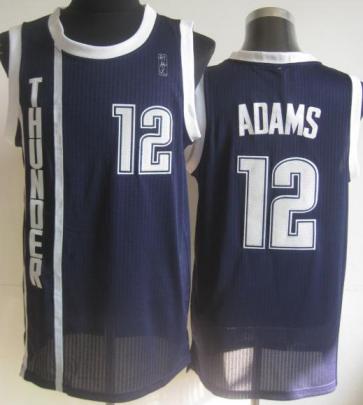 Oklahoma City Thunder 12 Steven Adams Dark Blue Revolution 30 NBA Jerseys Cheap