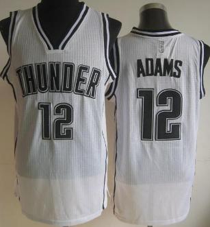 Oklahoma City Thunder 12 Steven Adams White Revolution 30 NBA Jerseys
