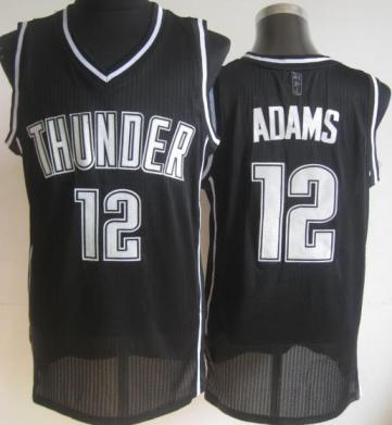 Oklahoma City Thunder 12 Steven Adams Black Revolution 30 NBA Jerseys Cheap