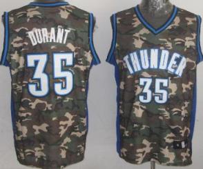 Oklahoma City Thunder 35 Kevin Durant Camo Revolution 30 Swingman NBA Jersey Cheap