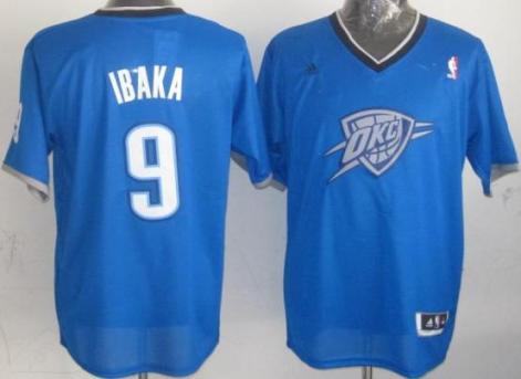 Oklahoma City Thunder 9 Serge Ibaka Blue Revolution 30 Swingman NBA Jersey 2013 Christmas Style Cheap