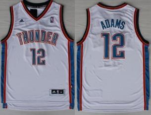 Oklahoma City Thunder 12 Steven Adams White Revolution 30 Swingman NBA Jerseys Cheap
