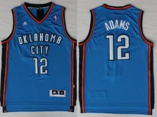 Oklahoma City Thunder 12 Steven Adams Blue Revolution 30 Swingman NBA Jerseys