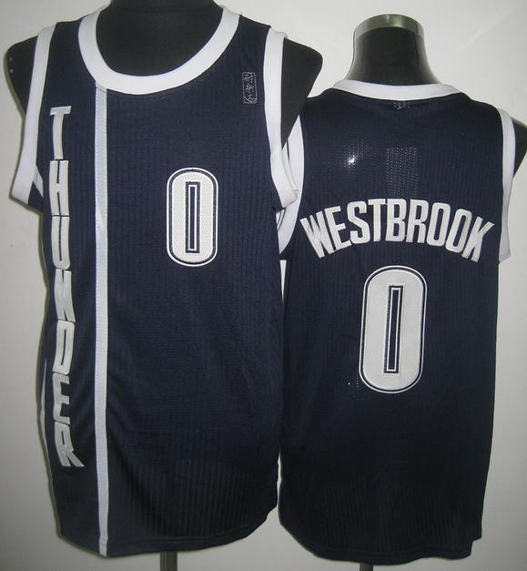 Oklahoma City Thunder #0 Russell Westbrook Blue Revolution 30 NBA Basketball Jersey Cheap