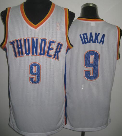 Oklahoma City Thunder #9 Serge Ibaka White Revolution 30 NBA Jerseys Cheap