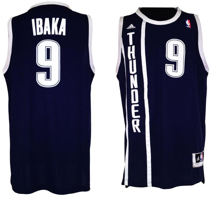 Oklahoma City Thunder #9 Serge Ibaka Blue Revolution 30 Swingman NBA Jerseys Cheap