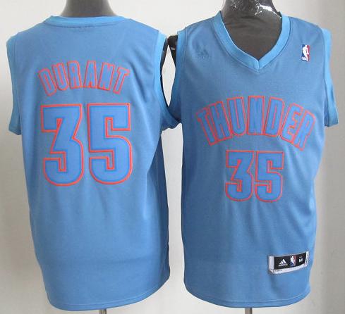 Oklahoma City Thunder 35 Kevin Durant Blue Revolution 30 Swingman NBA Jerseys Christmas Style Cheap