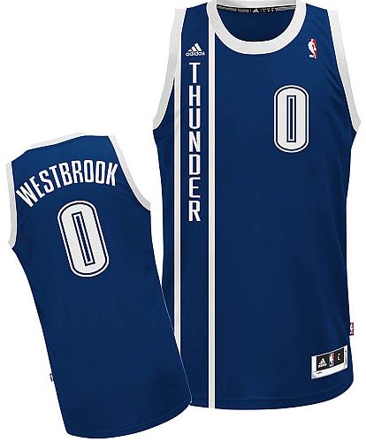 Oklahoma City Thunder #0 Russell Westbrook Blue Revolution 30 Swingman NBA Jersey Cheap