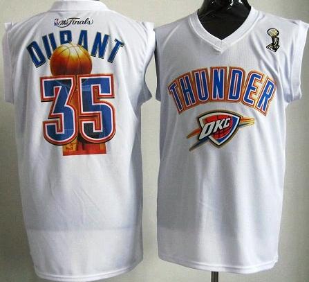 Oklahoma City Thunder #35 Kevin Durant White 2012 Fianls NBA Jerseys
