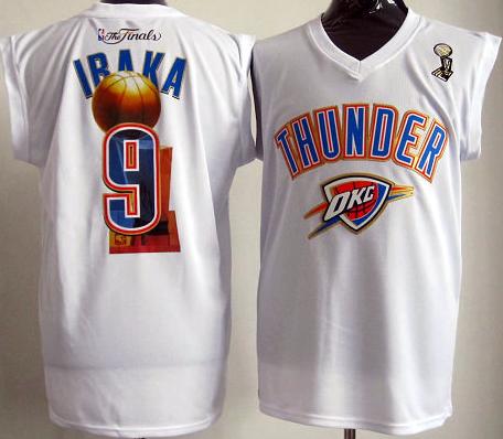 Oklahoma City Thunder #9 Serge Ibaka White 2012 Fianls NBA Jerseys Cheap