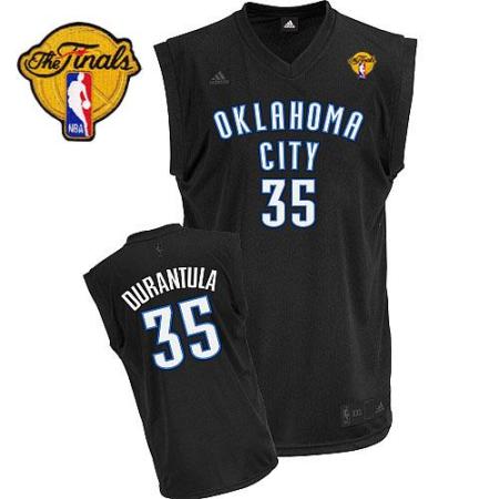 Oklahoma City Thunder #35 Kevin Durant Swingman Black Durantula Fashion With Finals Patch NBA Jersey Cheap