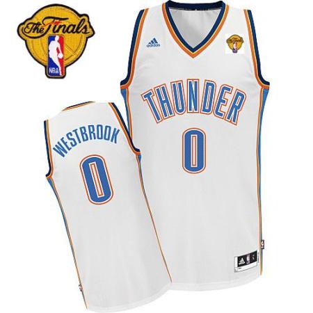 Oklahoma City Thunder #0 Russell Westbrook White 2012 Fianls Revolution 30 Swingman NBA Jerseys