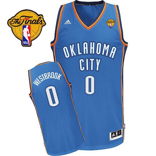 Oklahoma City Thunder #0 Russell Westbrook Blue 2012 Fianls Revolution 30 Swingman NBA Jerseys