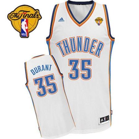 Oklahoma City Thunder #35 Kevin Durant White 2012 Fianls Revolution 30 Swingman NBA Jerseys