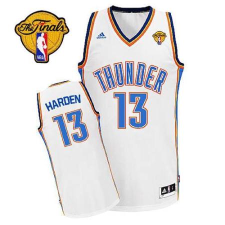 Oklahoma City Thunder #13 James Harden White 2012 Fianls Revolution 30 Swingman NBA Jerseys