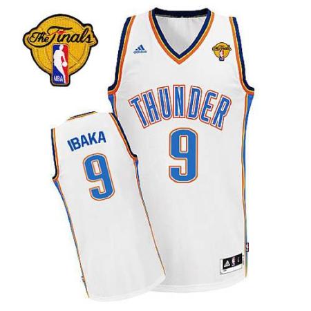 Oklahoma City Thunder #9 Serge Ibaka White 2012 Fianls Revolution 30 Swingman NBA Jerseys Cheap