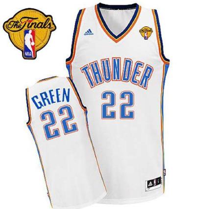Oklahoma City Thunder #22 Jeff Green White 2012 Fianls Revolution 30 Swingman NBA Jerseys