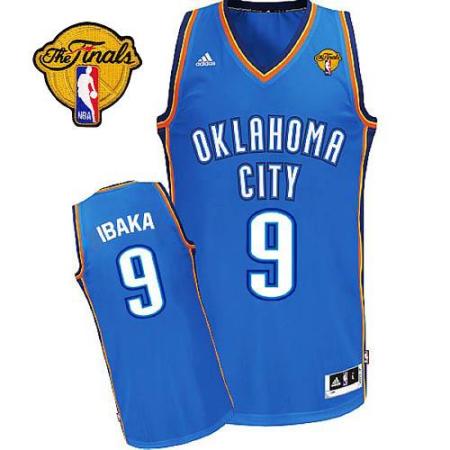 Oklahoma City Thunder #9 Serge Ibaka Blue 2012 Fianls Revolution 30 Swingman NBA Jerseys Cheap