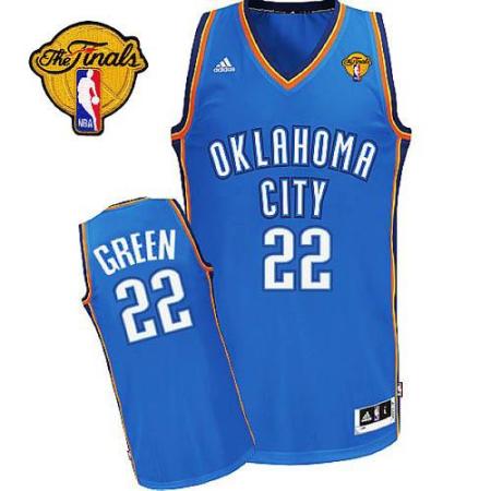 Oklahoma City Thunder #22 Jeff Green Blue 2012 Fianls Revolution 30 Swingman NBA Jerseys Cheap