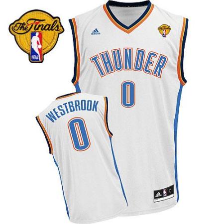 Oklahoma City Thunder #0 Russell Westbrook White 2012 Fianls Swingman NBA Jerseys