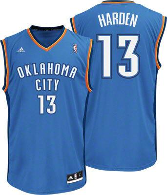 Oklahoma City Thunder #13 James Harden Blue Swingman Jersey