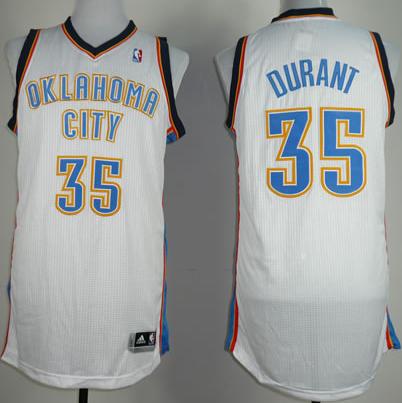 Revolution 30 Oklahoma City Thunder #35 Kevin Durant White NBA Jerseys