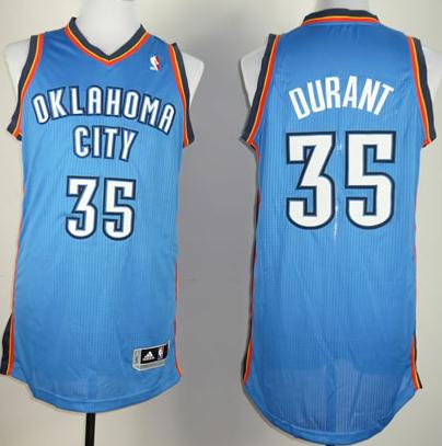 Revolution 30 Oklahoma City Thunder #35 Kevin Durant Blue NBA Jerseys Cheap