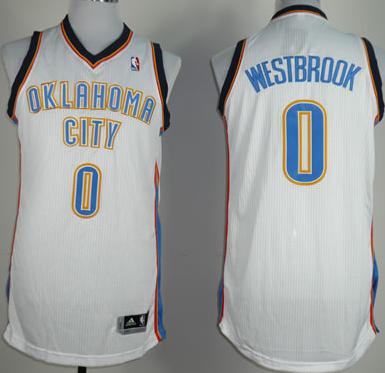 Revolution 30 Oklahoma City Thunder 0 Westbrook White NBA Jerseys