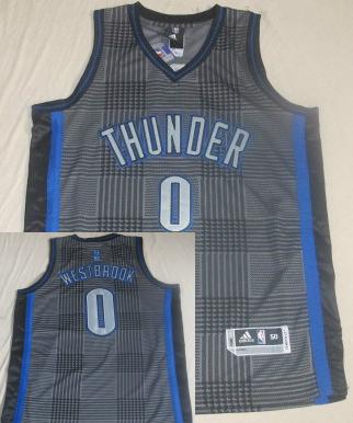 Oklahoma City Thunder 0 Westbrook Black Rhythm Fashion Jersey Cheap