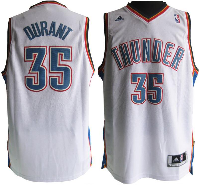 Revolution 30 Oklahoma City Thunder 35 Durant White Swingman Jersey