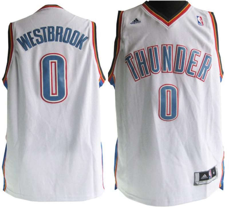 Revolution 30 Oklahoma City Thunder 0 Russell Westbrook White Swingman Jersey Revolution 30 Oklahoma City Thunder 0 Russell Westbrook White Swingman Jersey