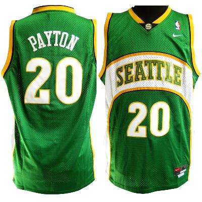 Oklahoma City Thunder 20 Gary Payton Soul Swingman Stitched Green Jersey Cheap